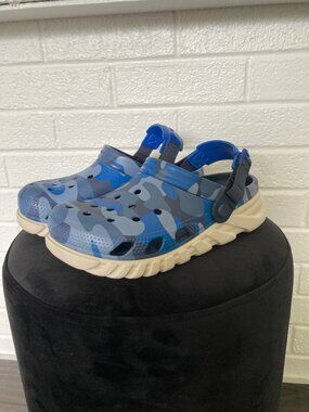 Crocs Duet Max II Camo Redux Clogs Navy Unisex Men's 5 / Women's 7 (kids/teens)
